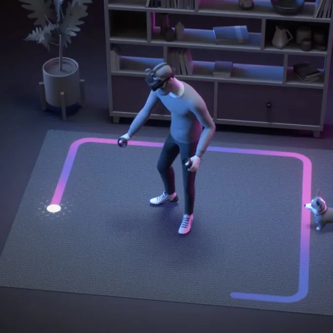 Drawing the Boundary on the floor with the Meta Quest controller