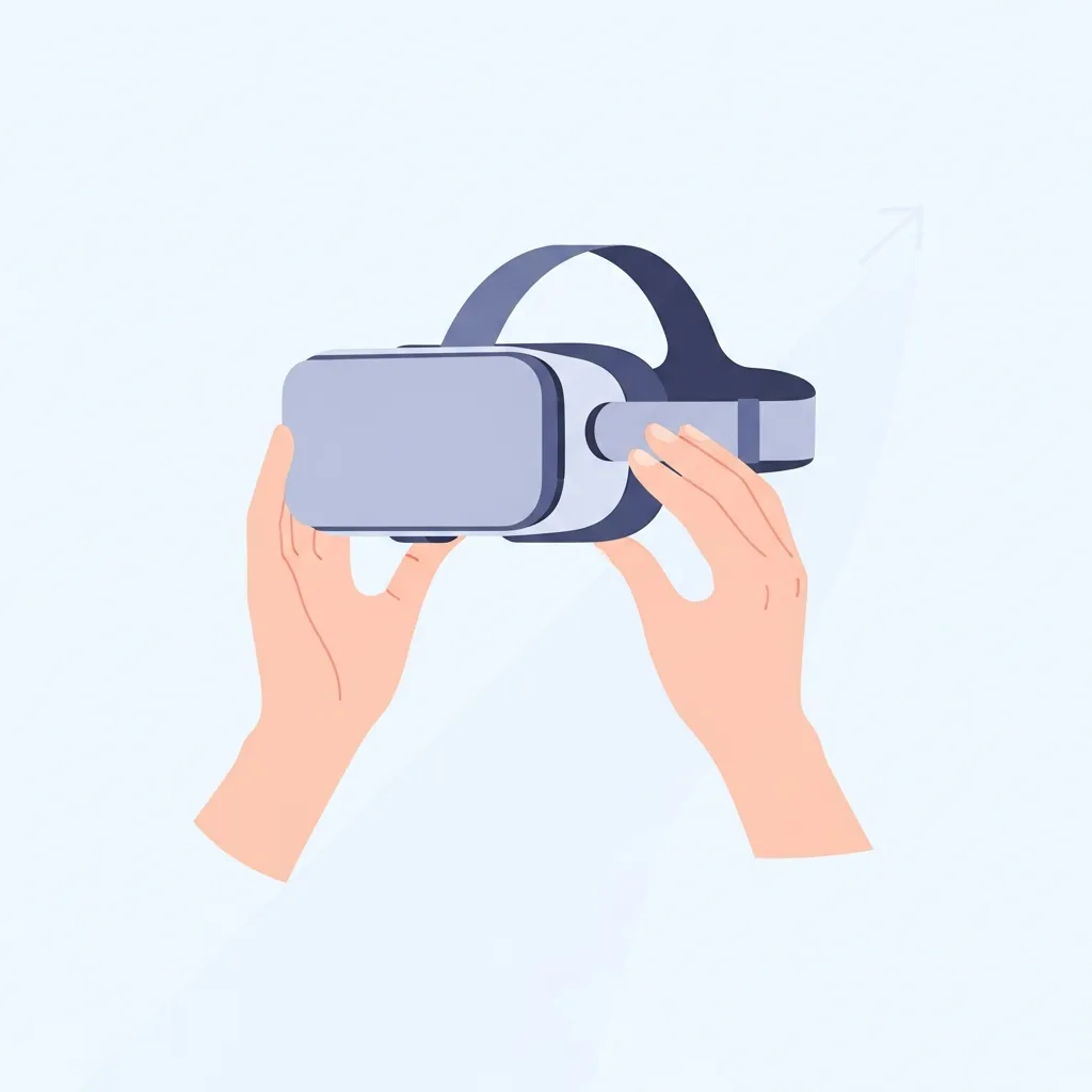 Instructor gently helping a student remove the VR headset after reporting discomfort